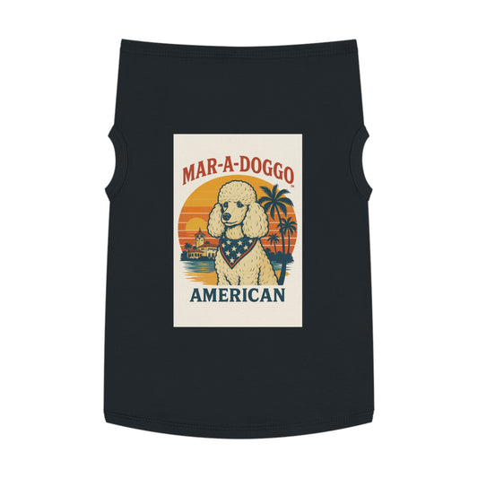 Mar-A-Doggo "American" Poodle Pet Tank Top — Retro Patriotic Dog Shirt