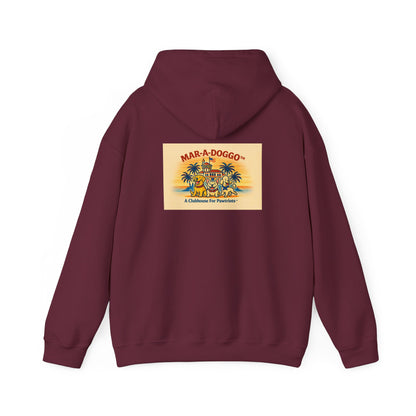 Navy Vintage 'Anchors Aweigh' Hoodie — 'Mar-A-Doggo' Retro Military Pet Design