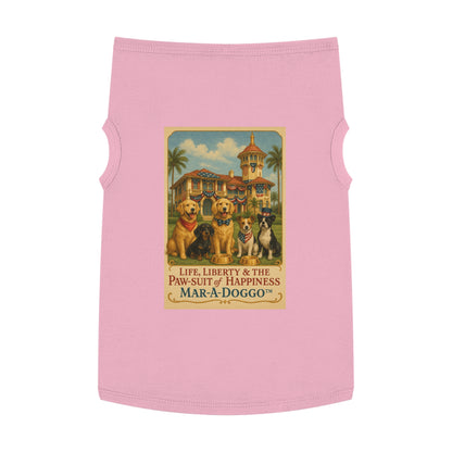Dog Shirt — Mar‑A‑Doggo 'Life, Liberty & The Paw‑suit of Happiness' Vintage Dog Graphic