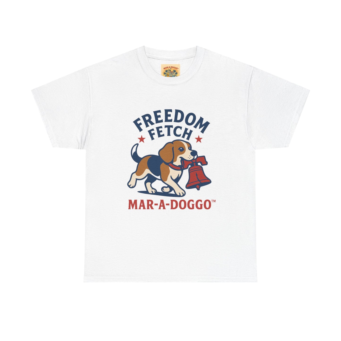 Freedom Fetch Tee — Mar-A-Doggo Patriotic Dog T-Shirt