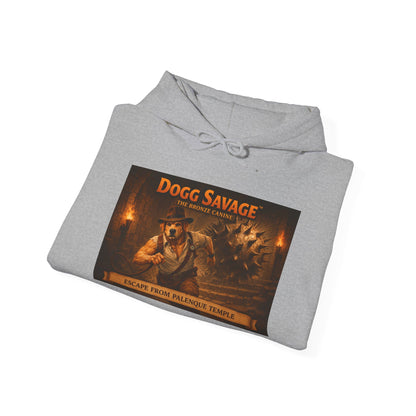 Hoodie — 'Dogg Savage: Escape From Palenque Temple' Retro Graphic Pullover