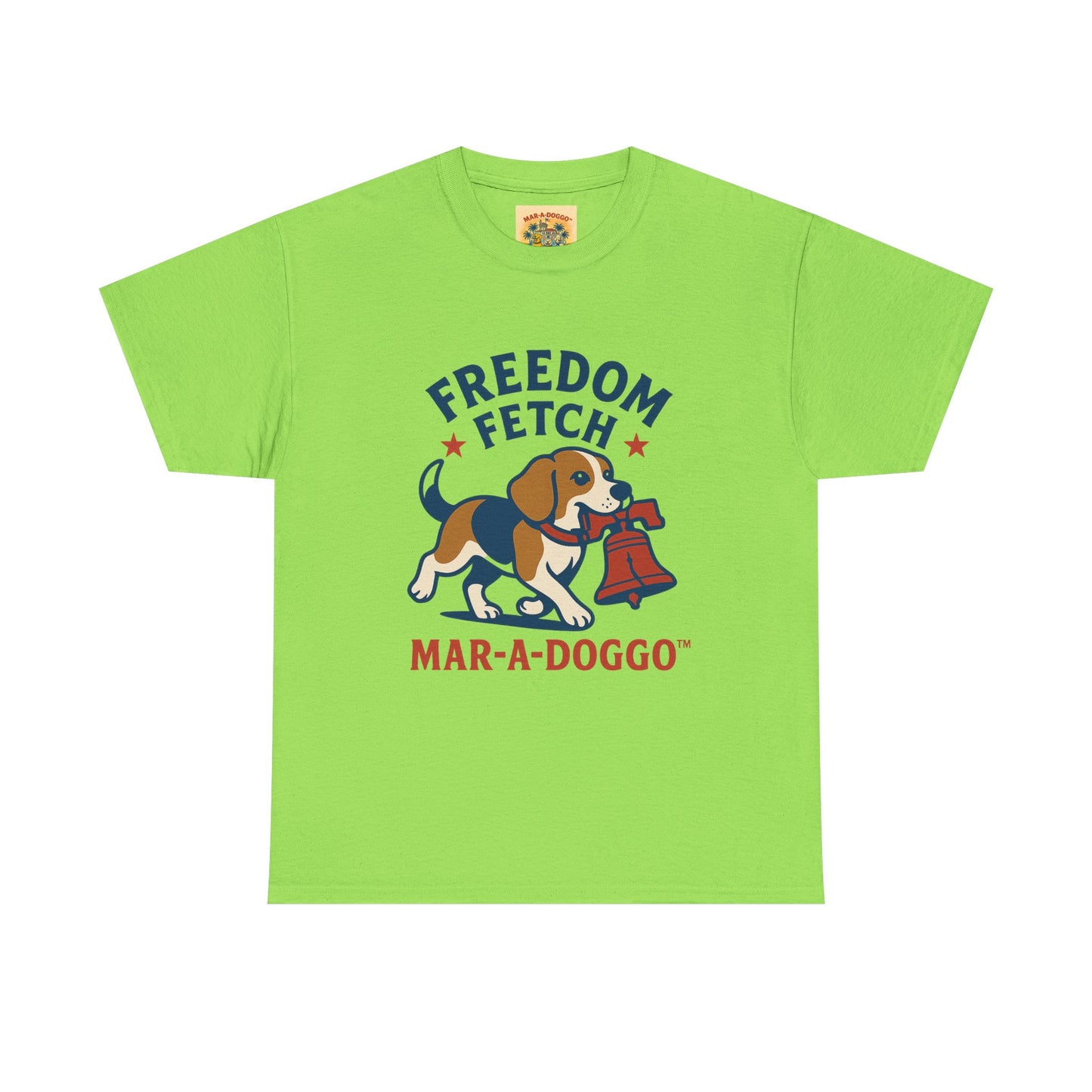 Freedom Fetch Tee — Mar-A-Doggo Patriotic Dog T-Shirt