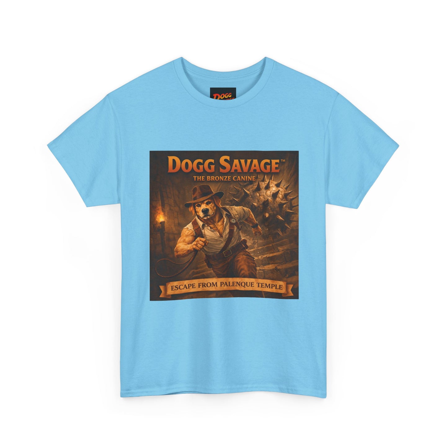 Graphic Tee — "Dogg Savage: Escape From Palenque Temple" Adventure Shirt