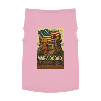 Patriotic 'Mar-a-Doggo' Pet Tank Top — American Flag Dog Shirt