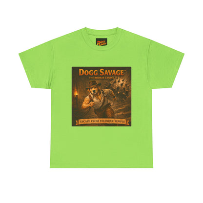 Graphic Tee — "Dogg Savage: Escape From Palenque Temple" Adventure Shirt
