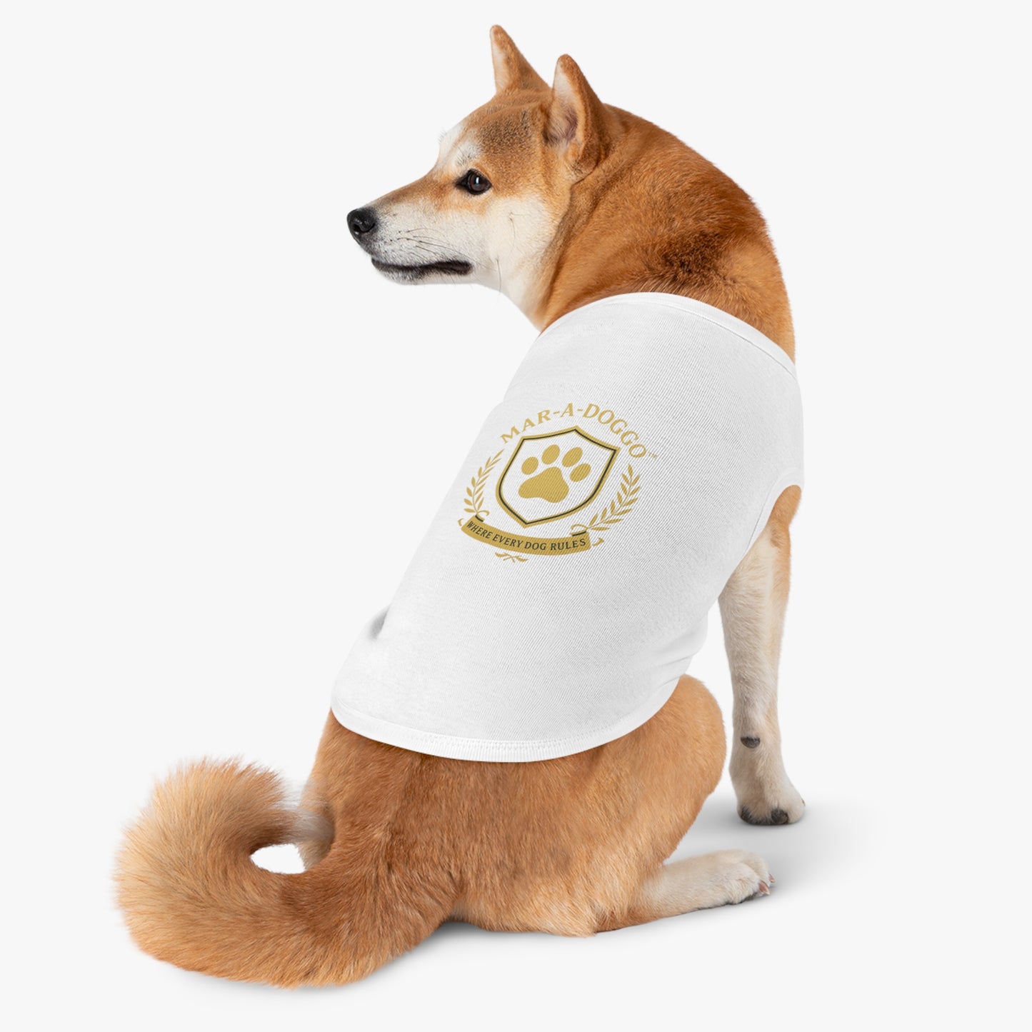 Mar-A-Doggo Dog Shirt - "Where Every Dog Rules" Grey Dog Tank Top
