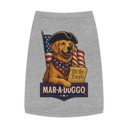 Patriotic "Mar-A-Doggo" Dog Tank Top — We The Pupple Goldie Dog Shirt