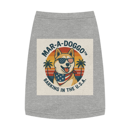 Patriotic Dog Tank Top – “Mar-A-Doggo: Barking in the U.S.A.” Pet Tee