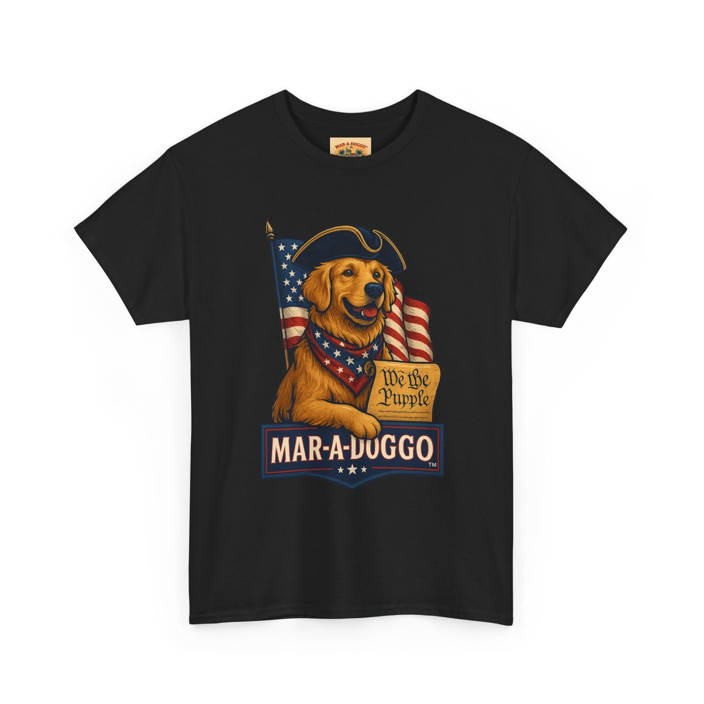 Mar-a-Duggo Patriotic Dog Tee — "We the Pupple" Vintage Americana T-Shirt