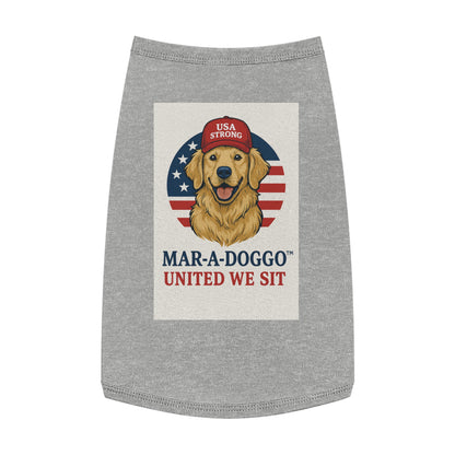 Patriotic 'Mar-A-Doggo' Dog Shirt — USA Strong Golden Retriever Tee