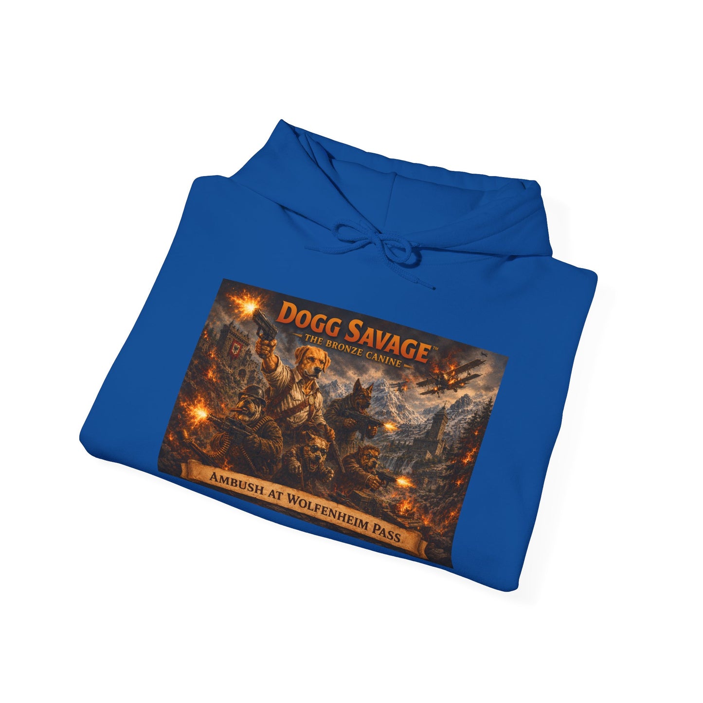 Dogg Savage Graphic Hoodie "Ambush At Wolfenheim Pass — Vintage Warrior Album Art Sweatshirt