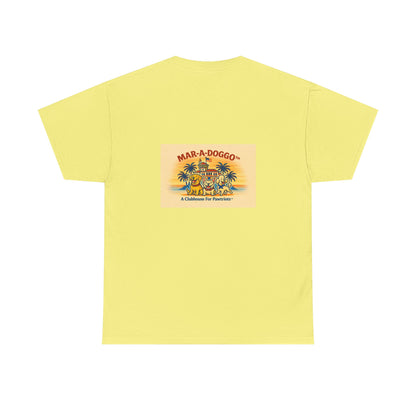 Mar-A-Doggo Tee – Retro Beach Dog Graphic T-Shirt (“Yappy Days”)