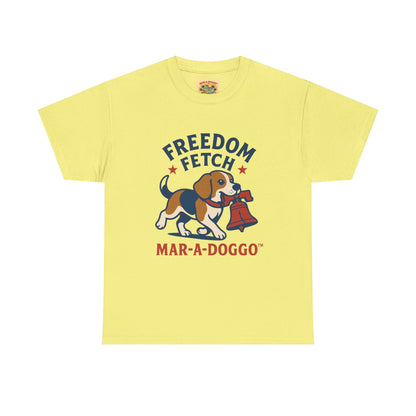 Freedom Fetch Tee — Mar-A-Doggo Patriotic Dog T-Shirt