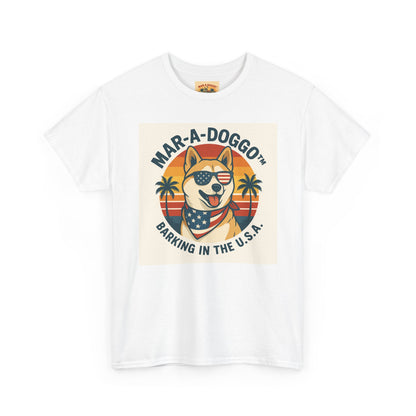 Mar-a-Doggo T-Shirt — 'Mar-A-Doggo: Barking in the U.S.A.' Retro Patriotic Dog Tee