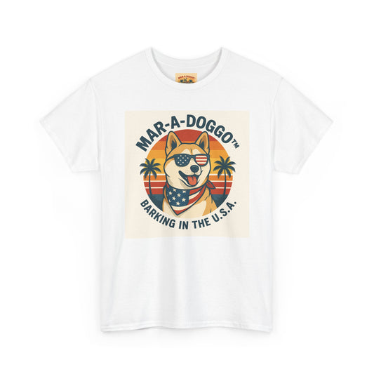 Mar-a-Doggo T-Shirt — 'Mar-A-Doggo: Barking in the U.S.A.' Retro Patriotic Dog Tee