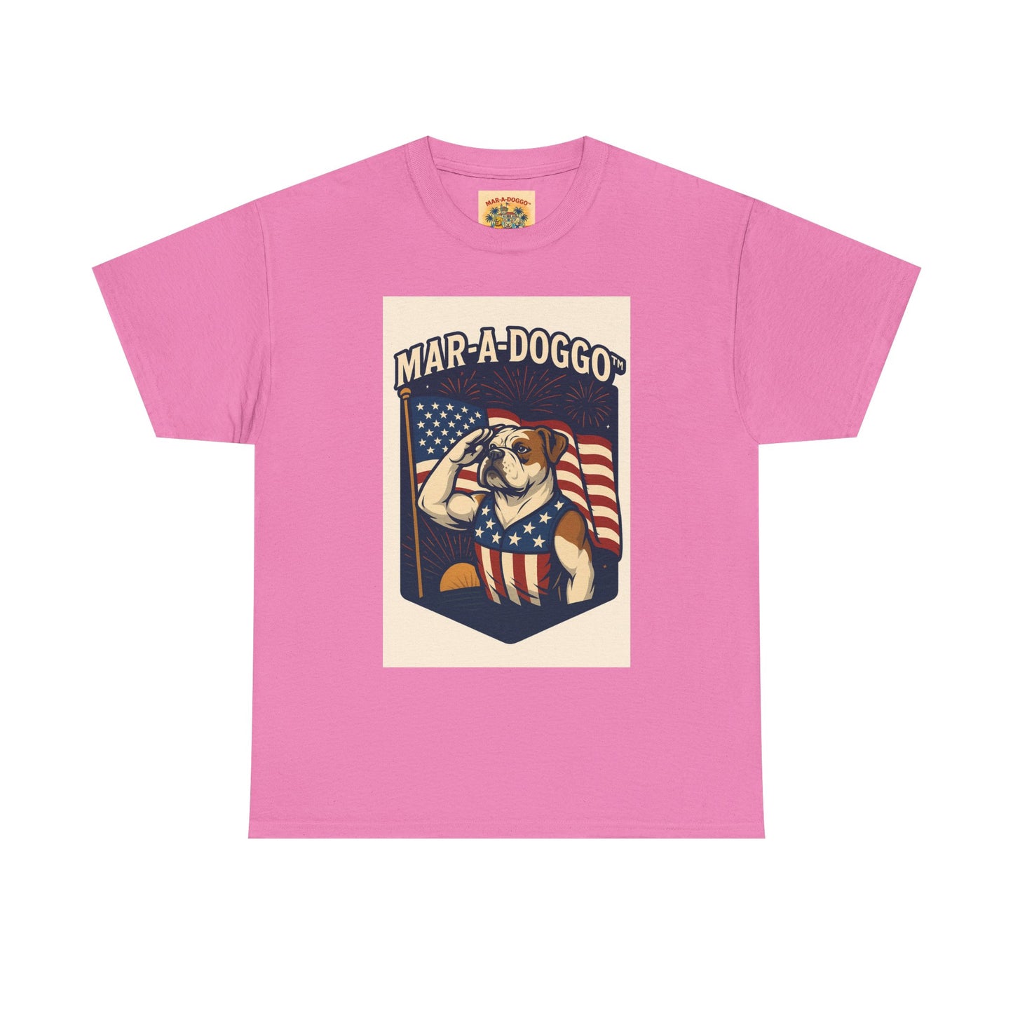 Mar-A-Doggo Patriotic Tee — American Flag Bulldog Graphic T-Shirt
