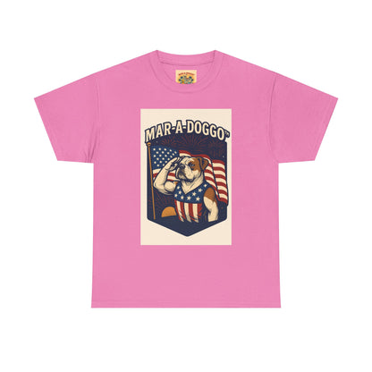 Mar-A-Doggo Patriotic Tee — American Flag Bulldog Graphic T-Shirt