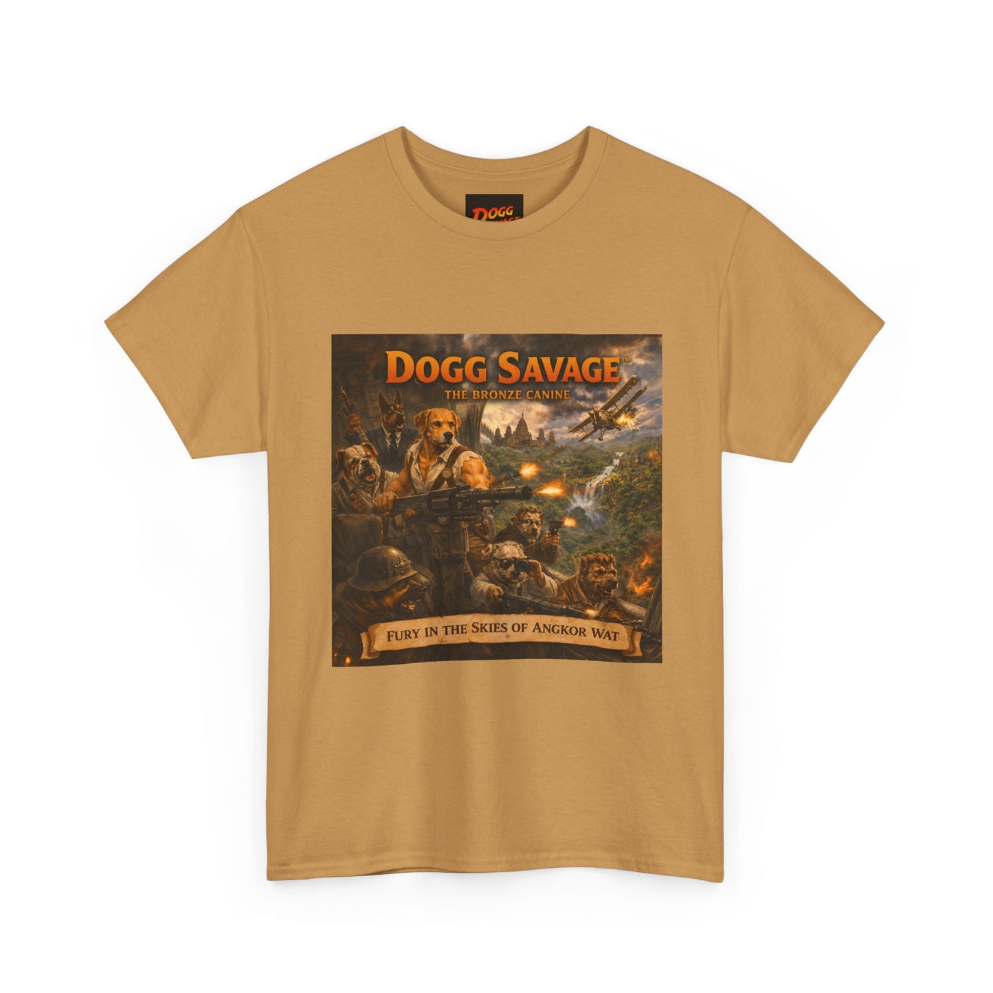 Dogg Savage Album Art T-Shirt "Fury In The Skies of Angkor Wat" — Vintage Rock Poster Tee