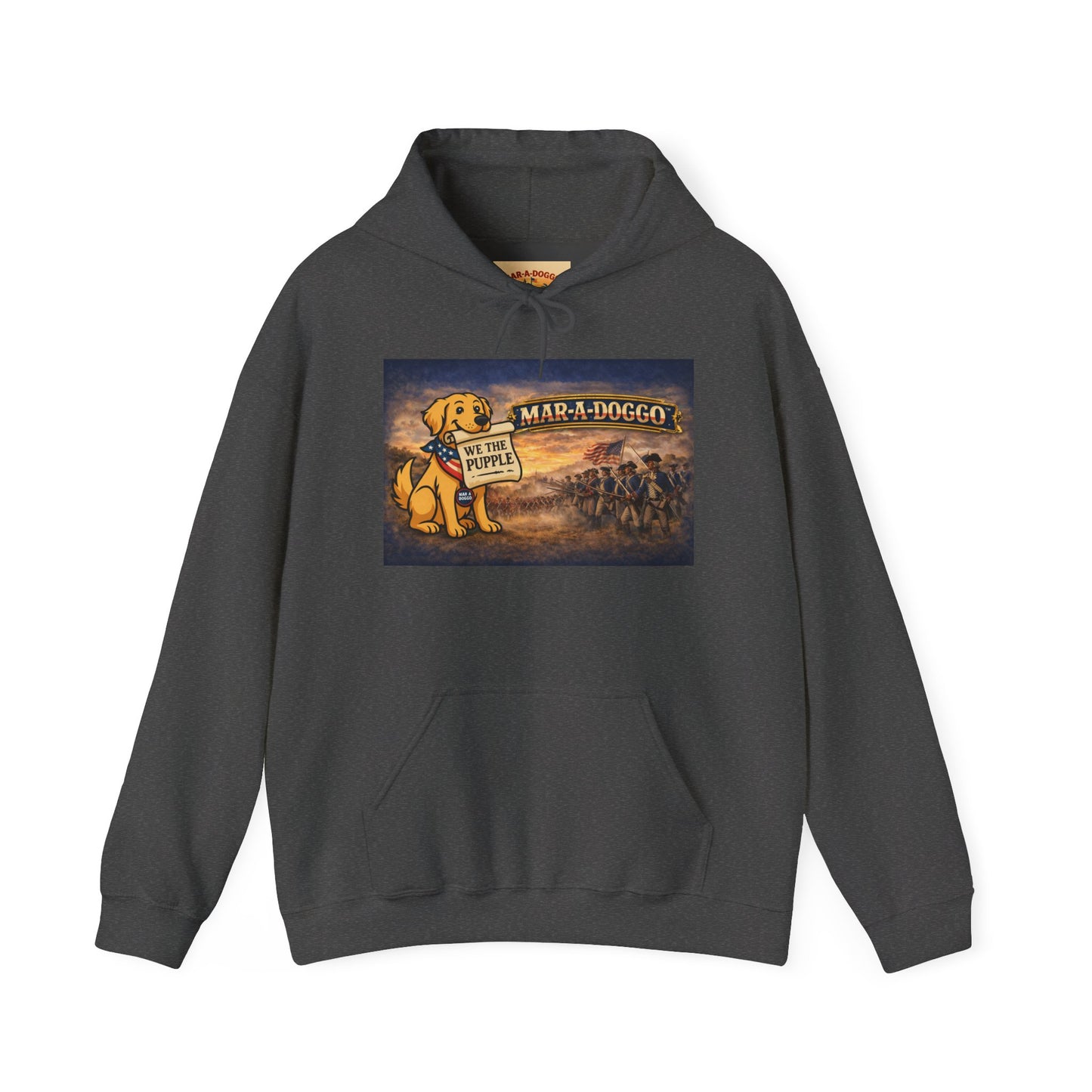 Hoodie - "Mar-A-Doggo" Tropical Dog Vacation Graphic Hoodie